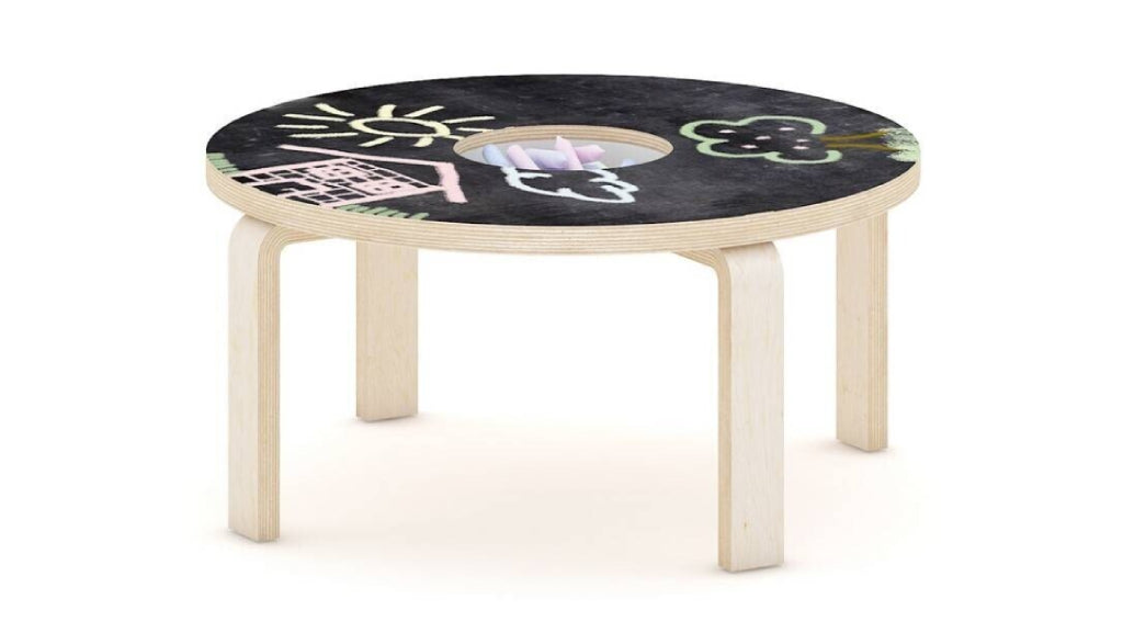 Creative Chalkboard Play Table - Scandinavian Style Children's Furniture 3D Model