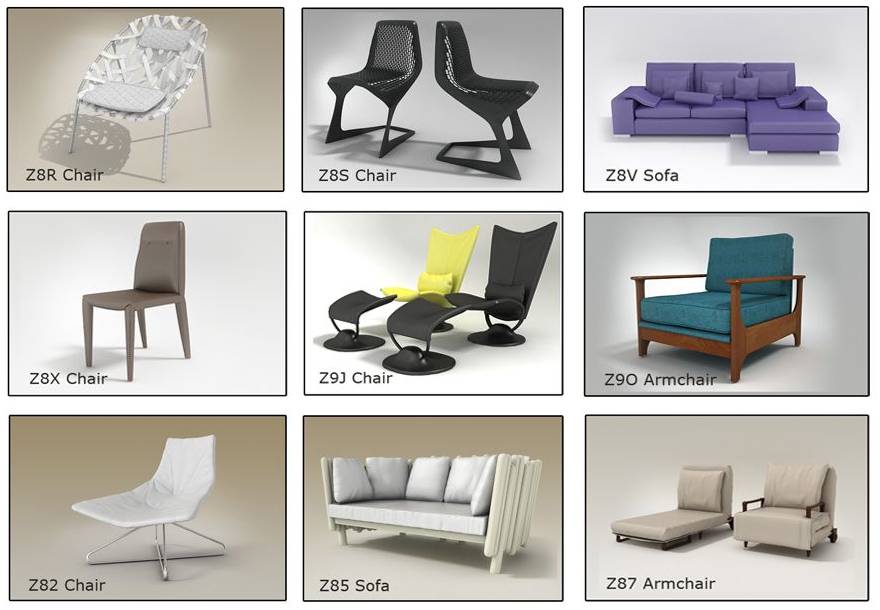 Basic Furniture Pack.01 - 9 High-Quality 3D Furniture Models